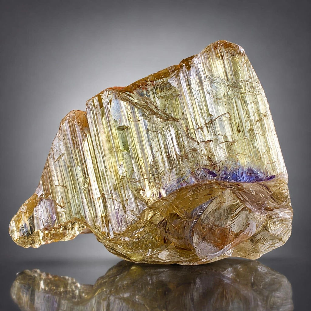 Rare Yellow Tanzanite Crystal with Unique Patterns from Tanzania - image 7