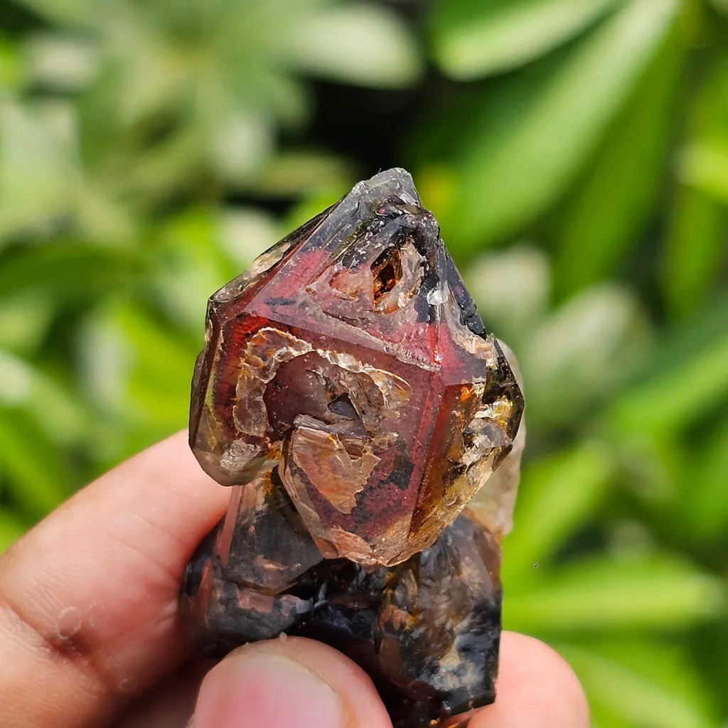 Rarest Dual Sceptre Quartz with Amethyst Phantom & Hematite Inclusions - image 5