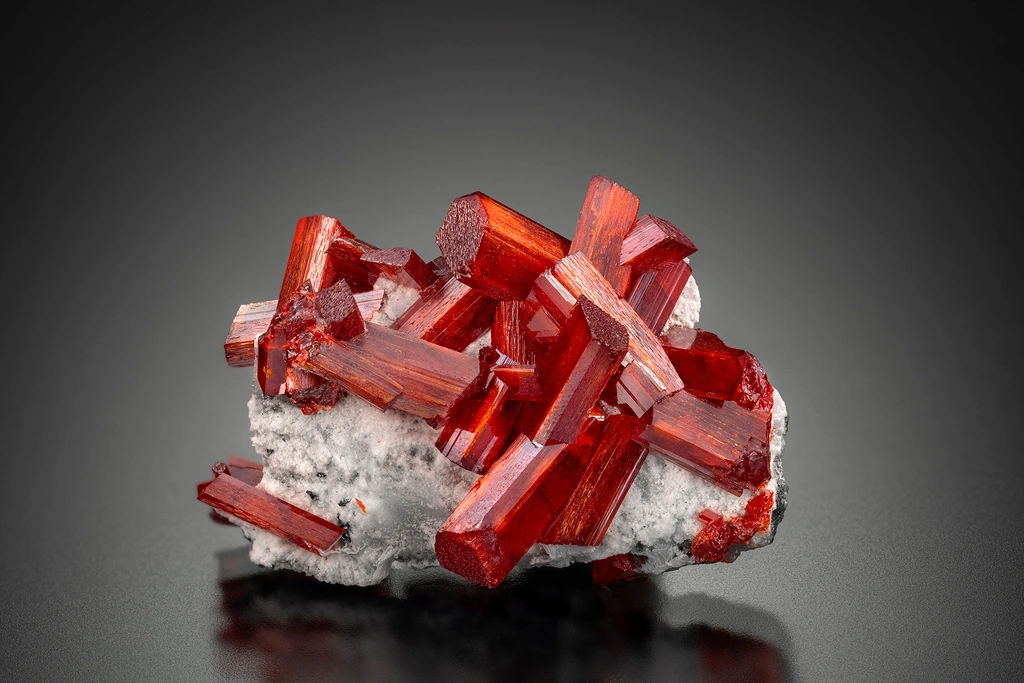 Realgar from Baia Sprie, Maramureș County, Romania image