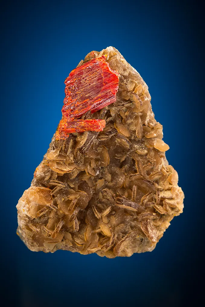 Realgar on Calcite image