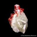 Realgar on Calcite with Picropharmacolite - image 6