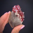 Realgar on Calcite with Picropharmacolite - image 2