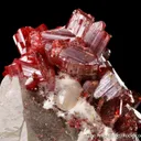 Realgar on Calcite with Picropharmacolite - image 8