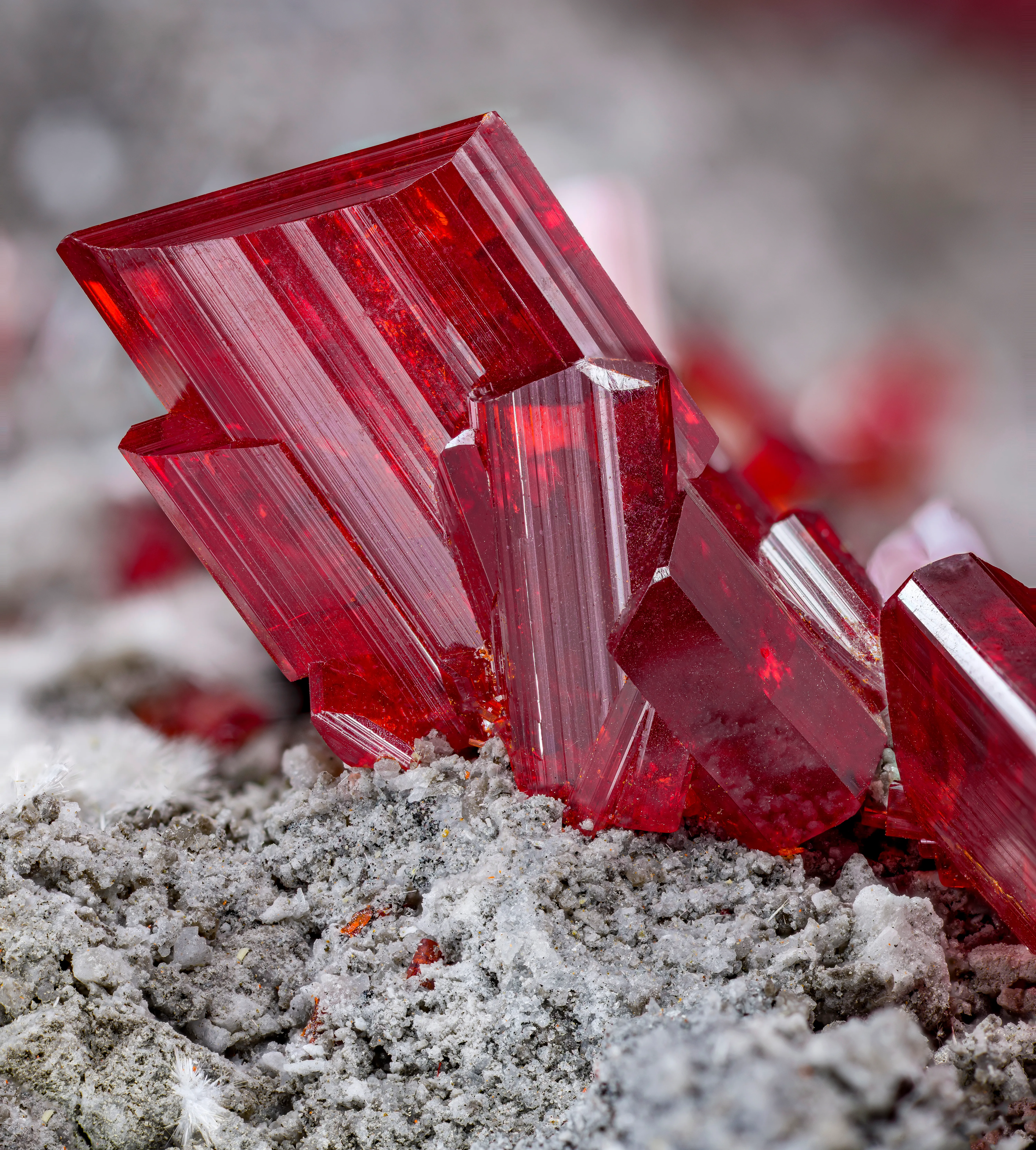 Realgar with Picropharmacolite & Calcite - image 2