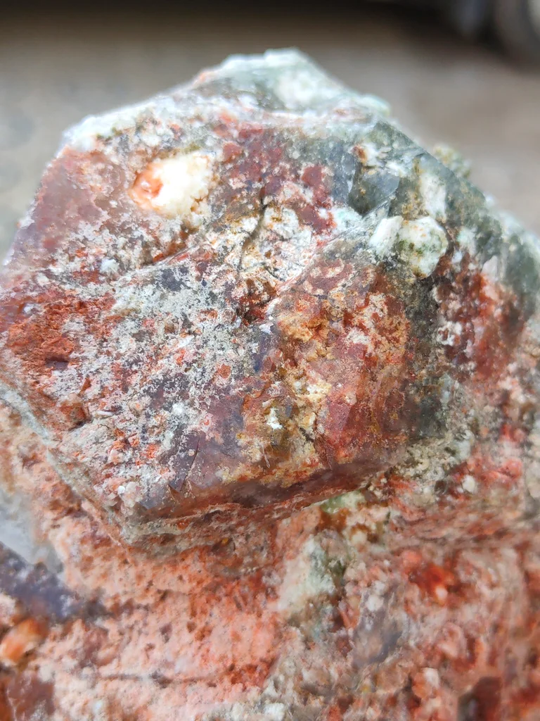 Red and green Apophyllite from India - image 5