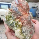 Red and green Apophyllite from India - image 4