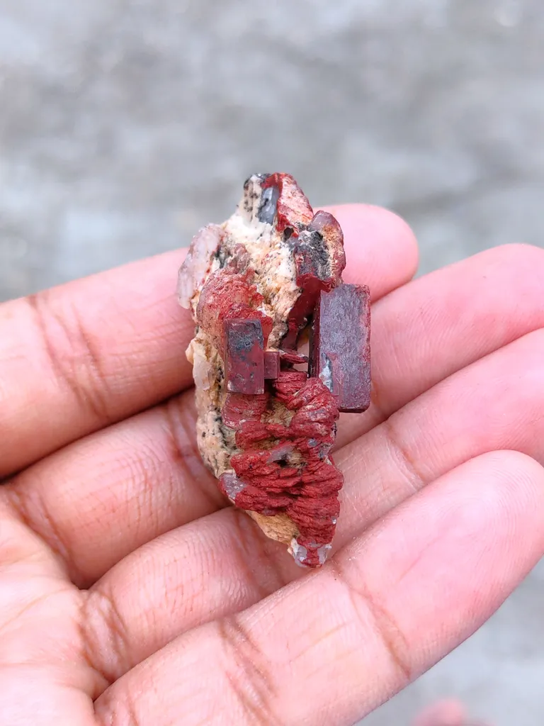 Red Apophyllite Aart with Stilbite - image 5