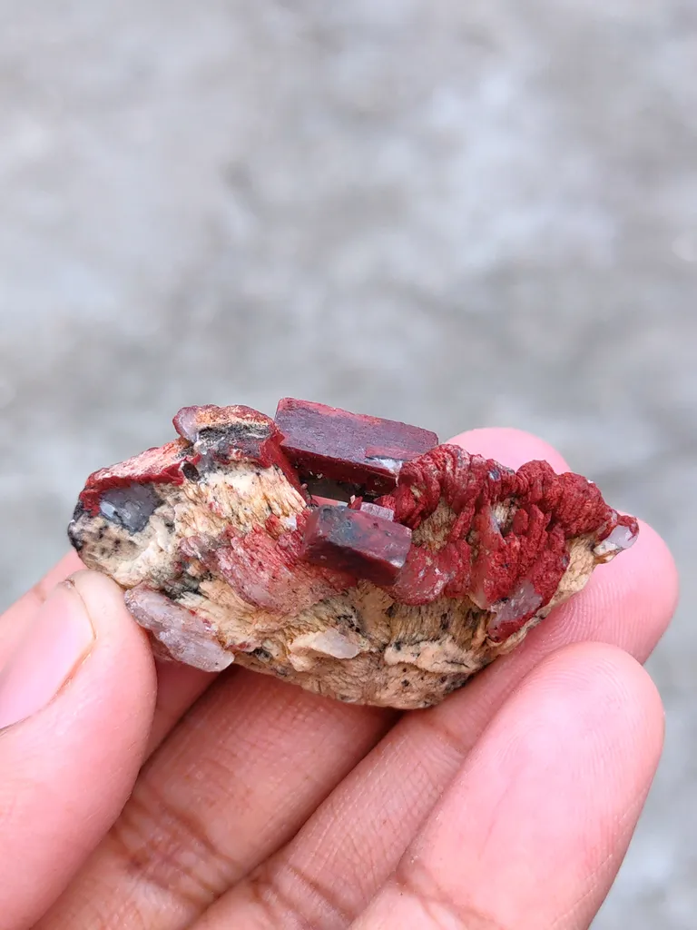 Red Apophyllite Aart with Stilbite - image 6