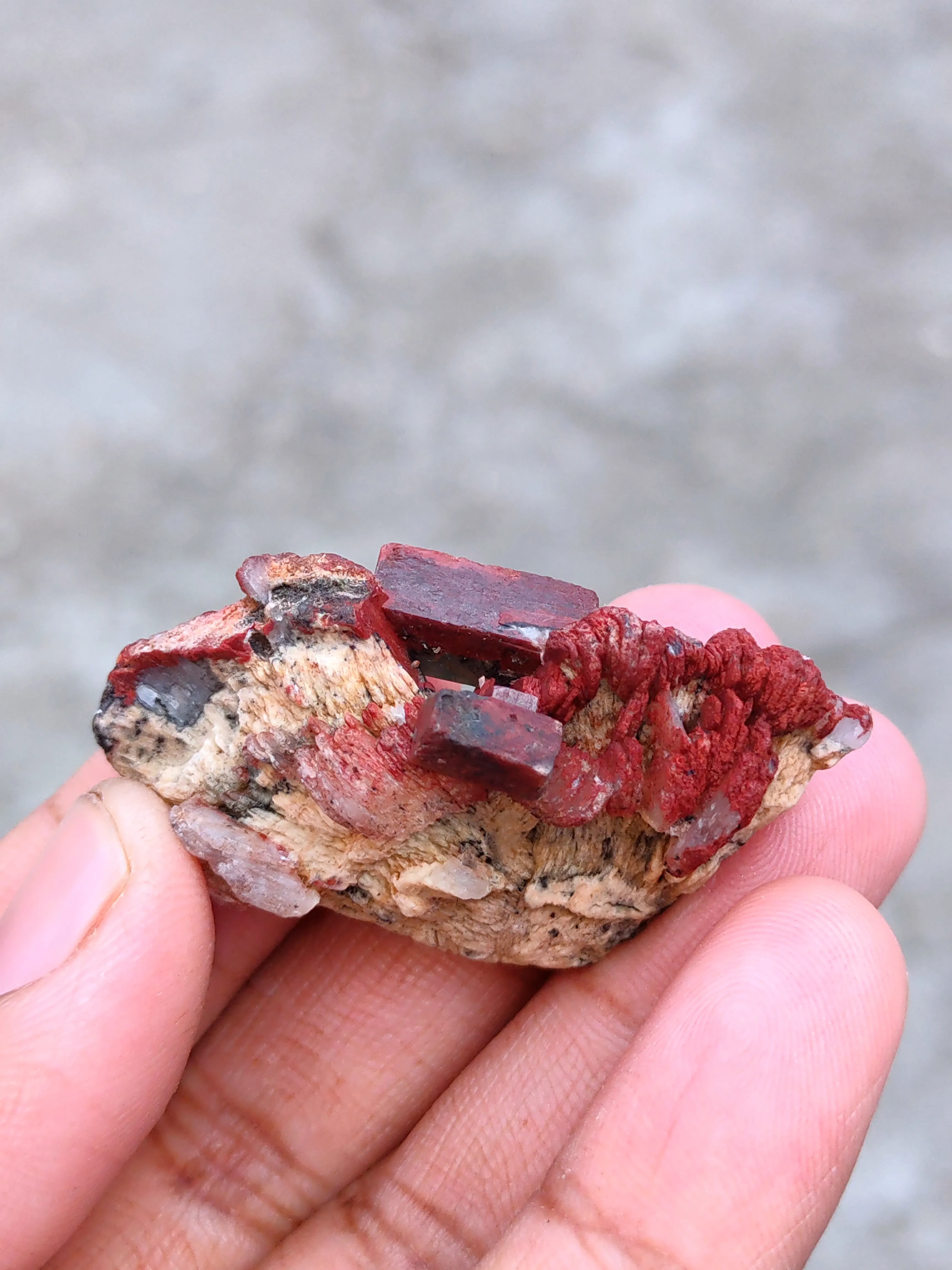 Red Apophyllite Aart  with Stilbite - image 6