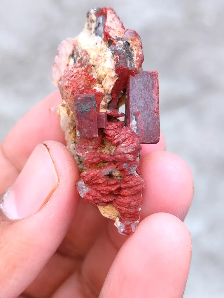 Red Apophyllite Aart with Stilbite - image 4