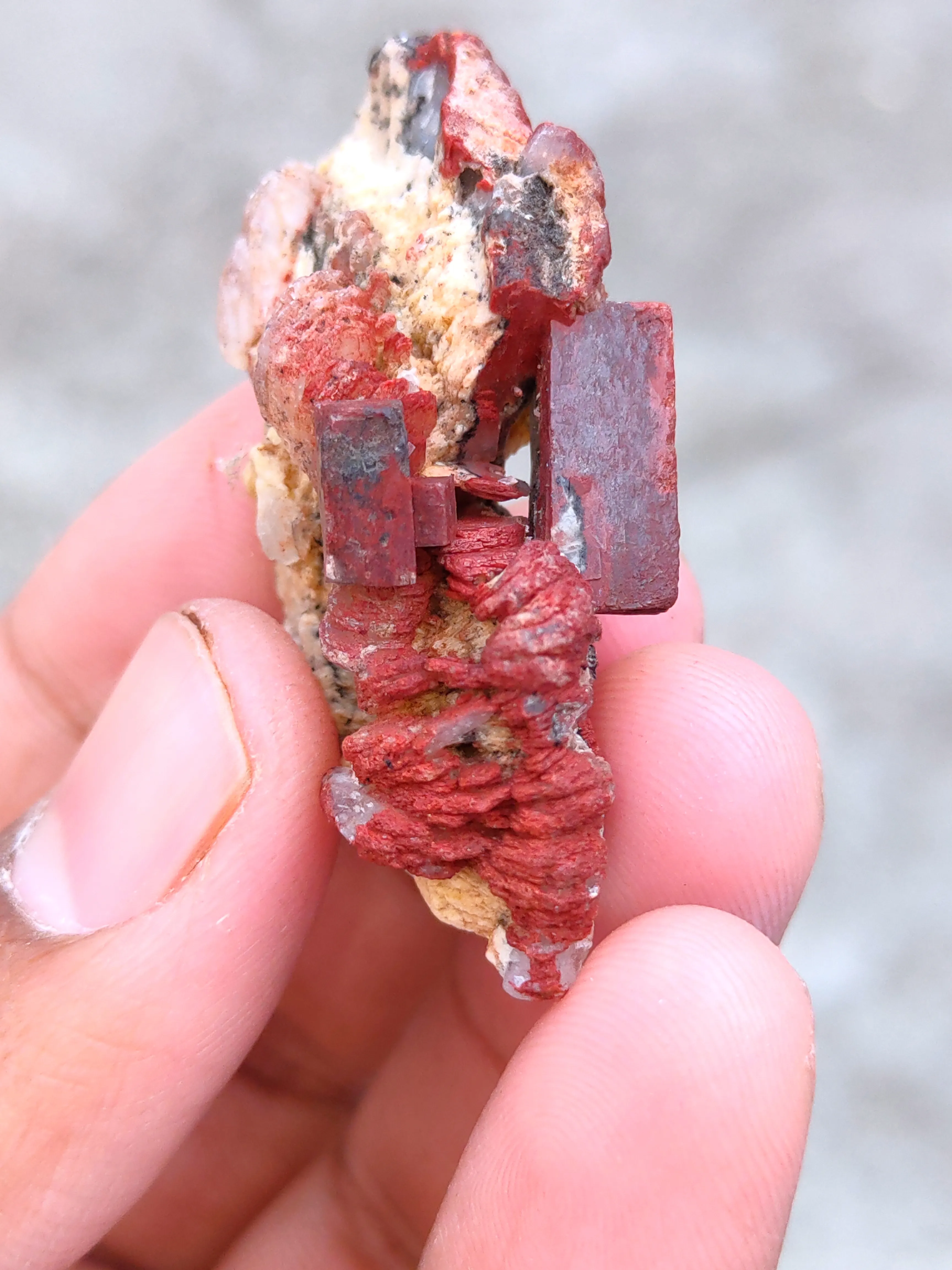 Red Apophyllite Aart  with Stilbite - image 4