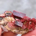 Red Apophyllite Aart  with Stilbite - image 2