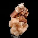 Red Apophyllite Cube With Stilbite Natural Mineral Specimen - image 1