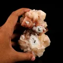 Red Apophyllite Cube With Stilbite Natural Mineral Specimen - image 5