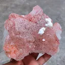 Red Apophyllite with Okenite Natural mineral Specimen - image 7