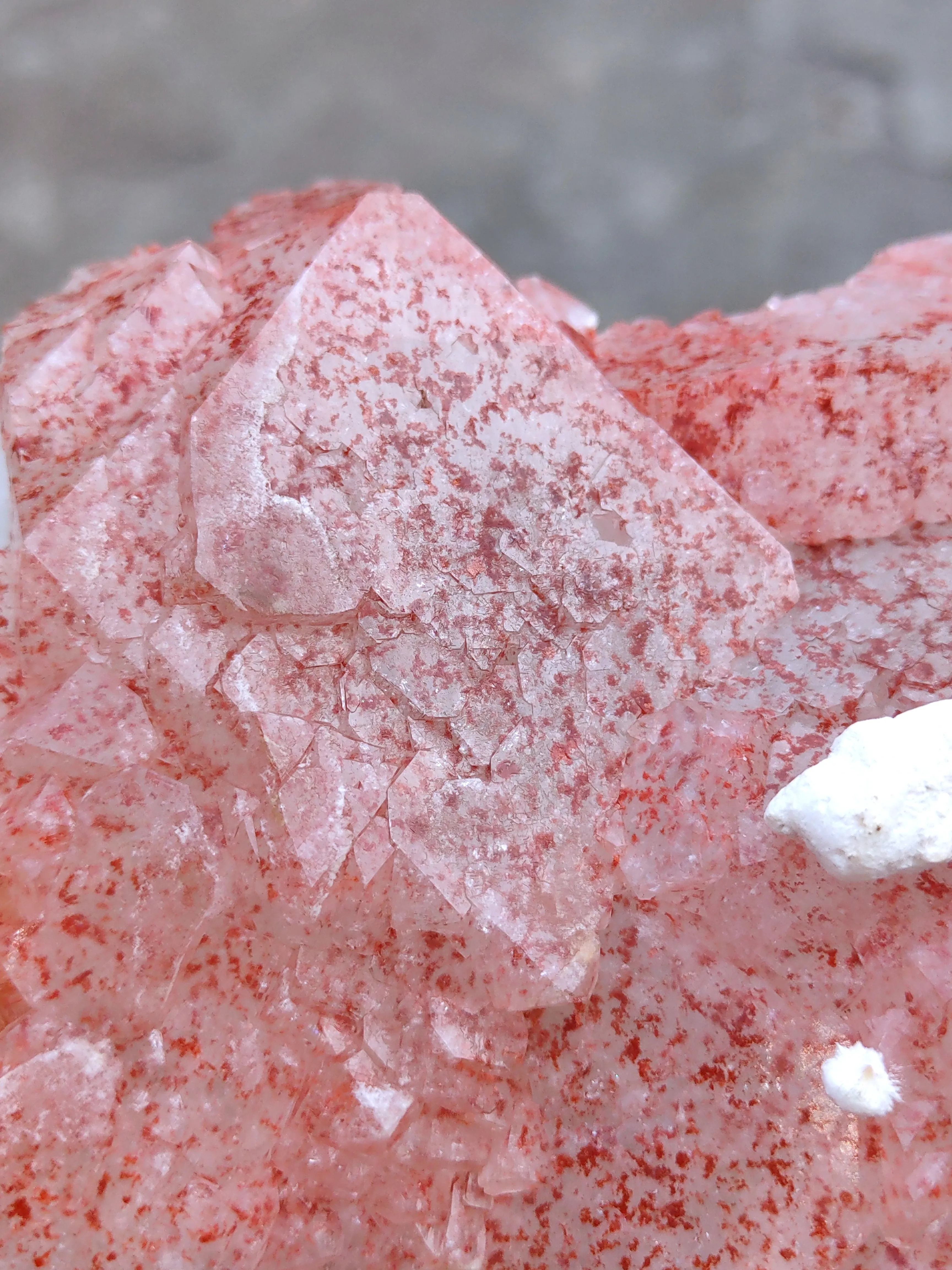 Red Apophyllite with Okenite Natural mineral Specimen - image 4
