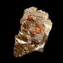 Red Botryoidal Fluorite Ball on Calcite Very Rare Natural Mineral Specimen - image 2