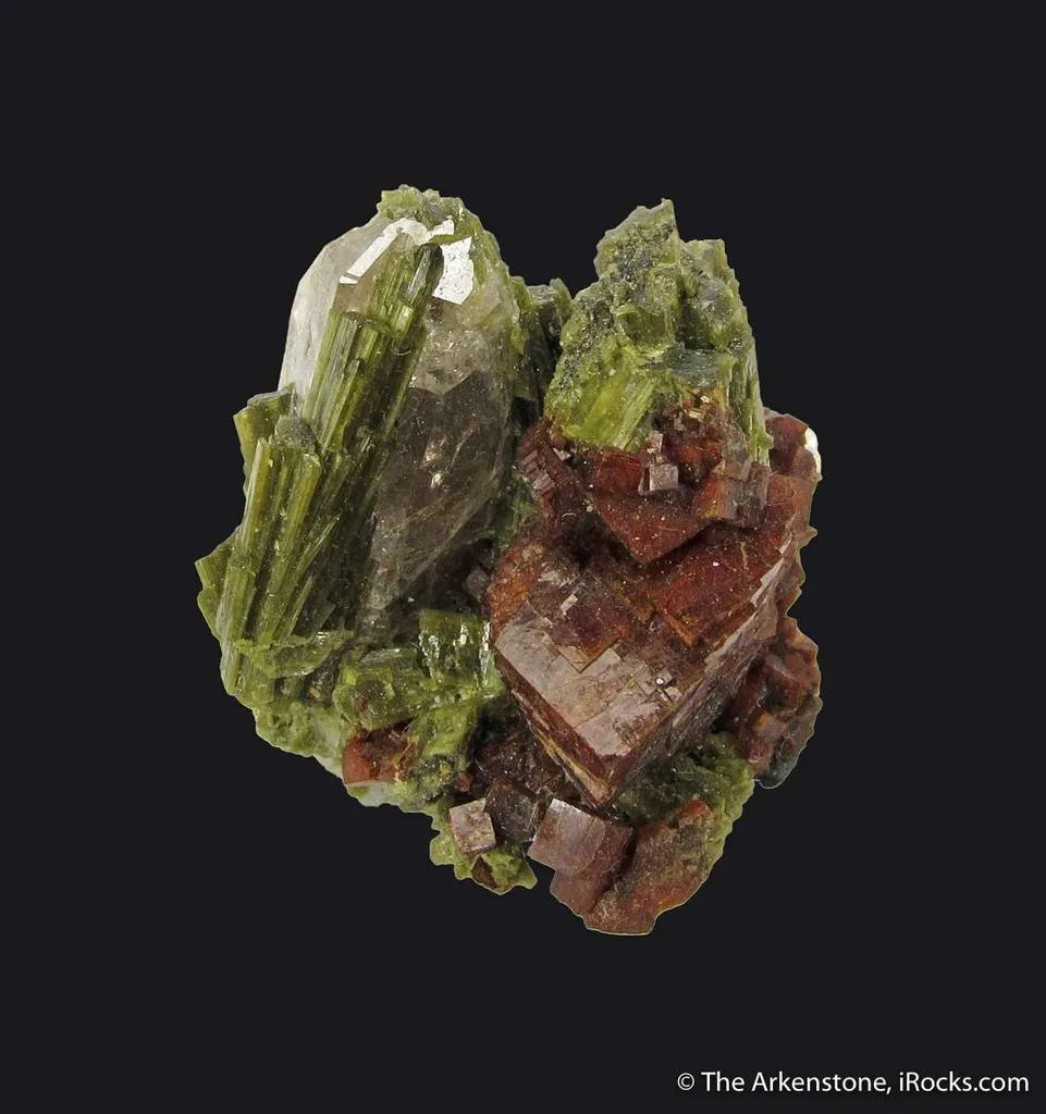Red Chabazite with Epidote and Quartz - image 4