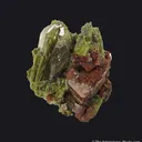 Red Chabazite with Epidote and Quartz - image 4