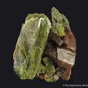 Red Chabazite with Epidote and Quartz - image 3