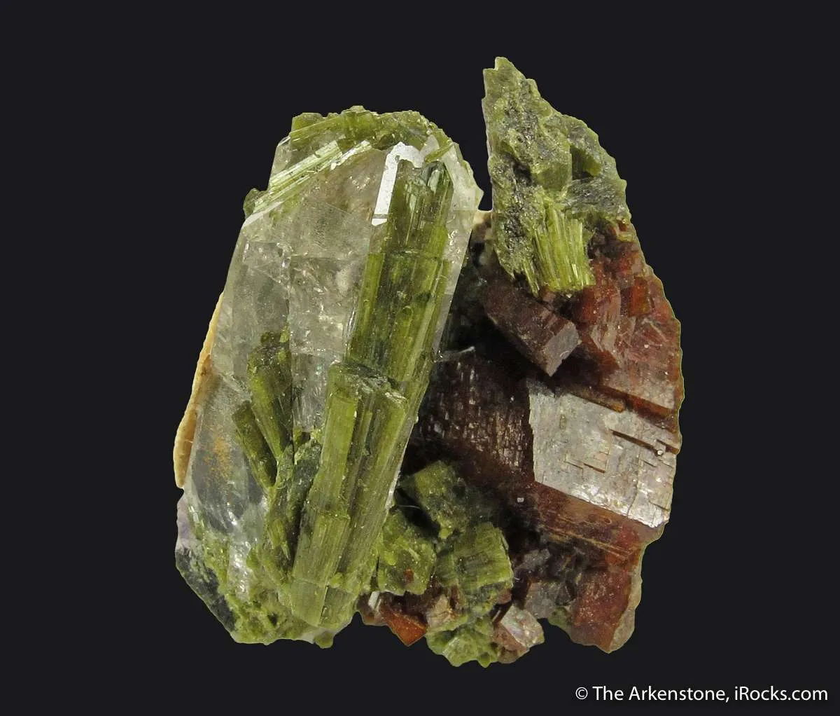 Red Chabazite with Epidote and Quartz - image 3
