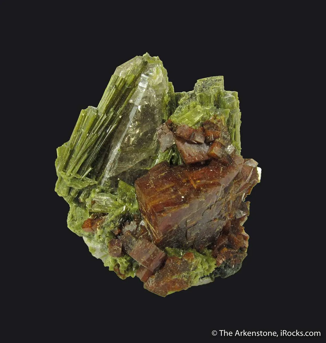 Red Chabazite with Epidote and Quartz - image 5