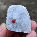 Red Fluorite on Quartz. - image 2