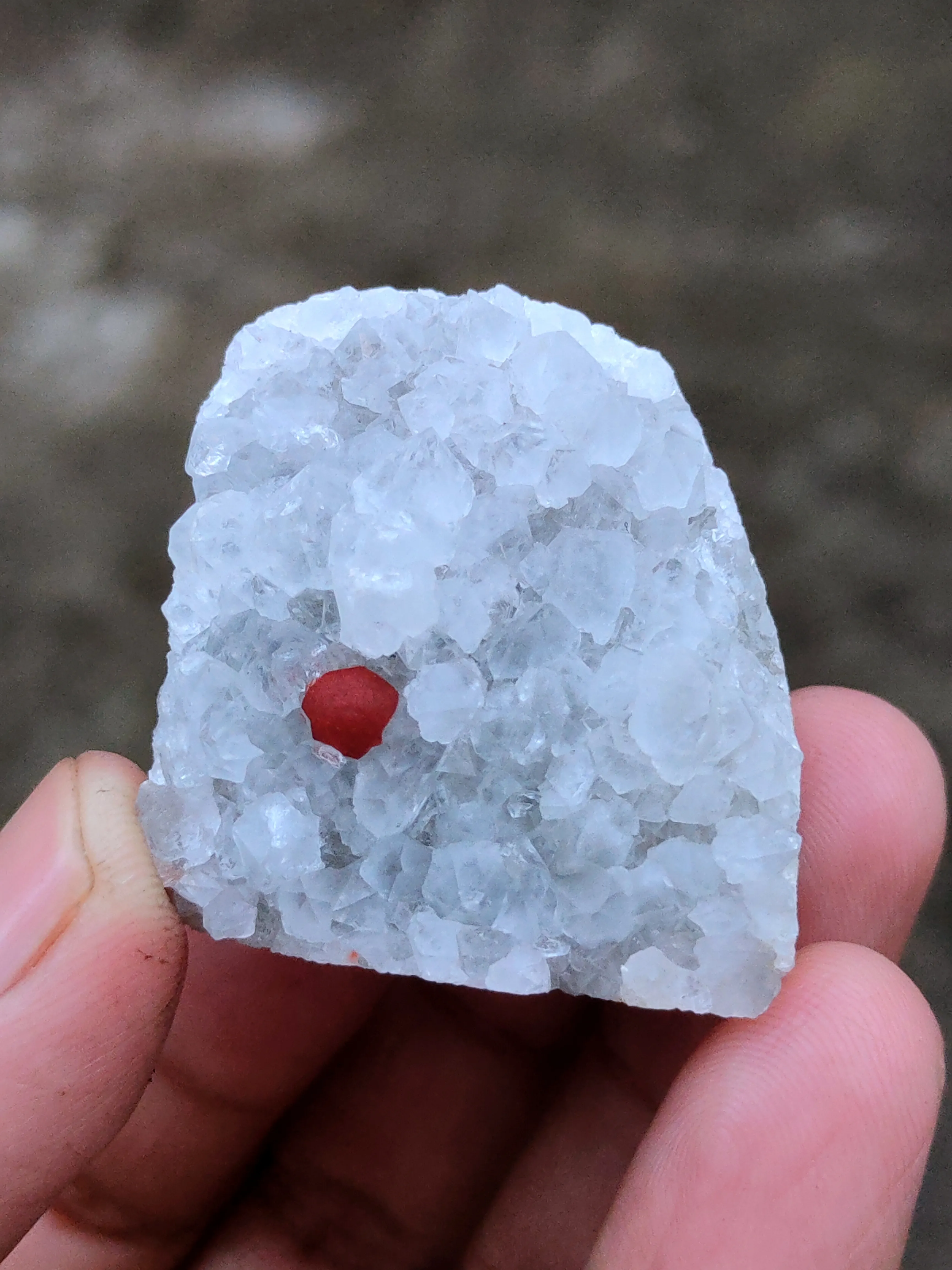 Red Fluorite on Quartz. - image 2