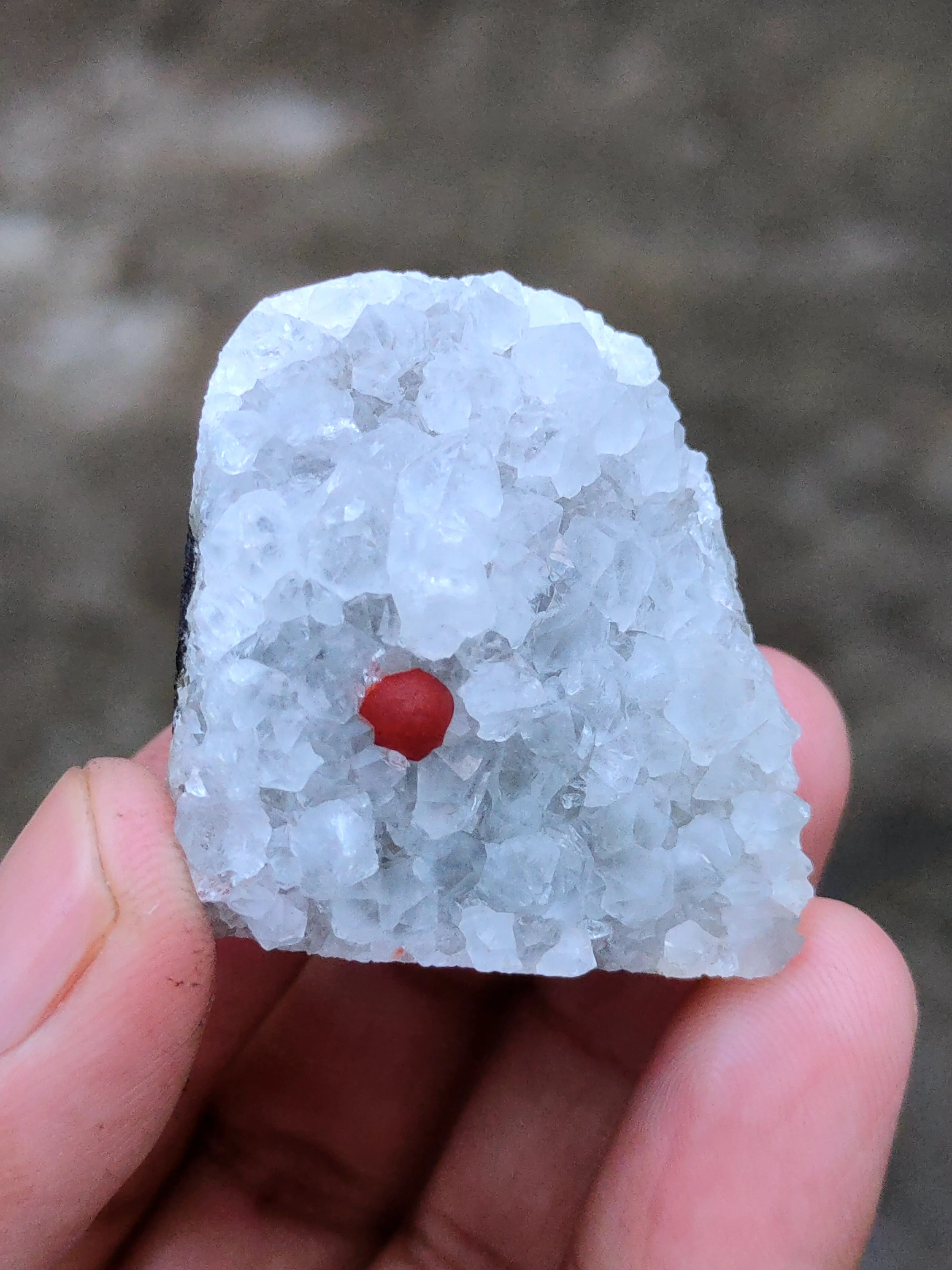 Red Fluorite on Quartz. - image 3