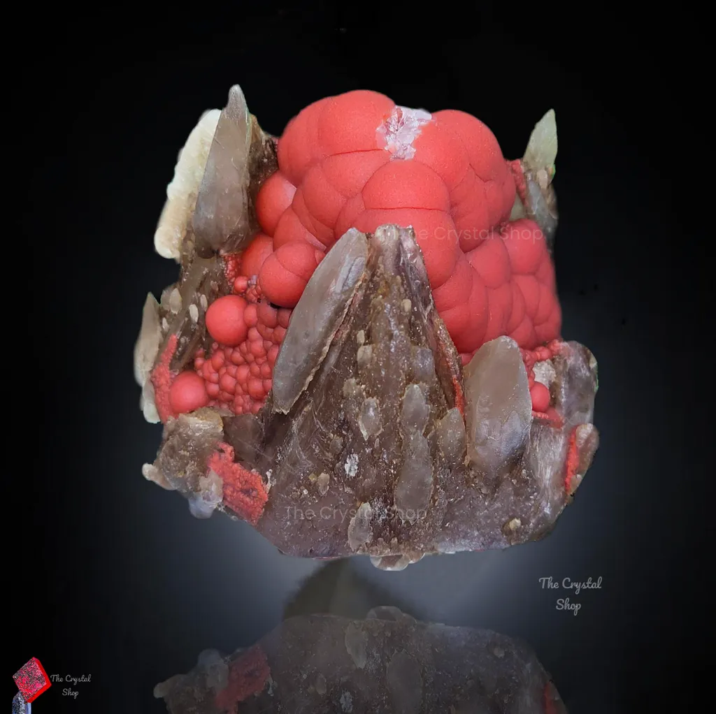 Red Fluorite With Calcite and Quartz. image