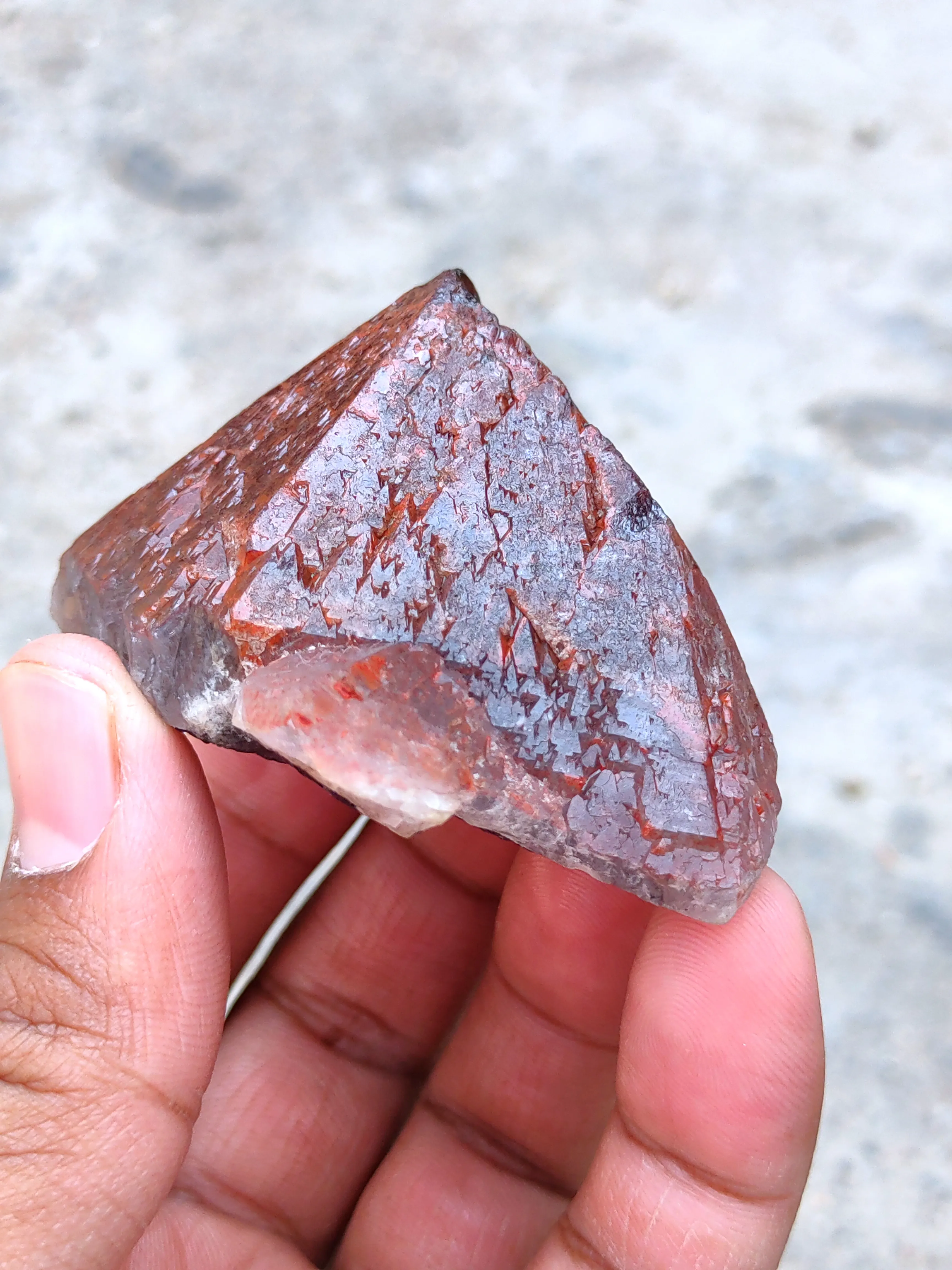 Red Hematite Amethyst Crystal - image 2