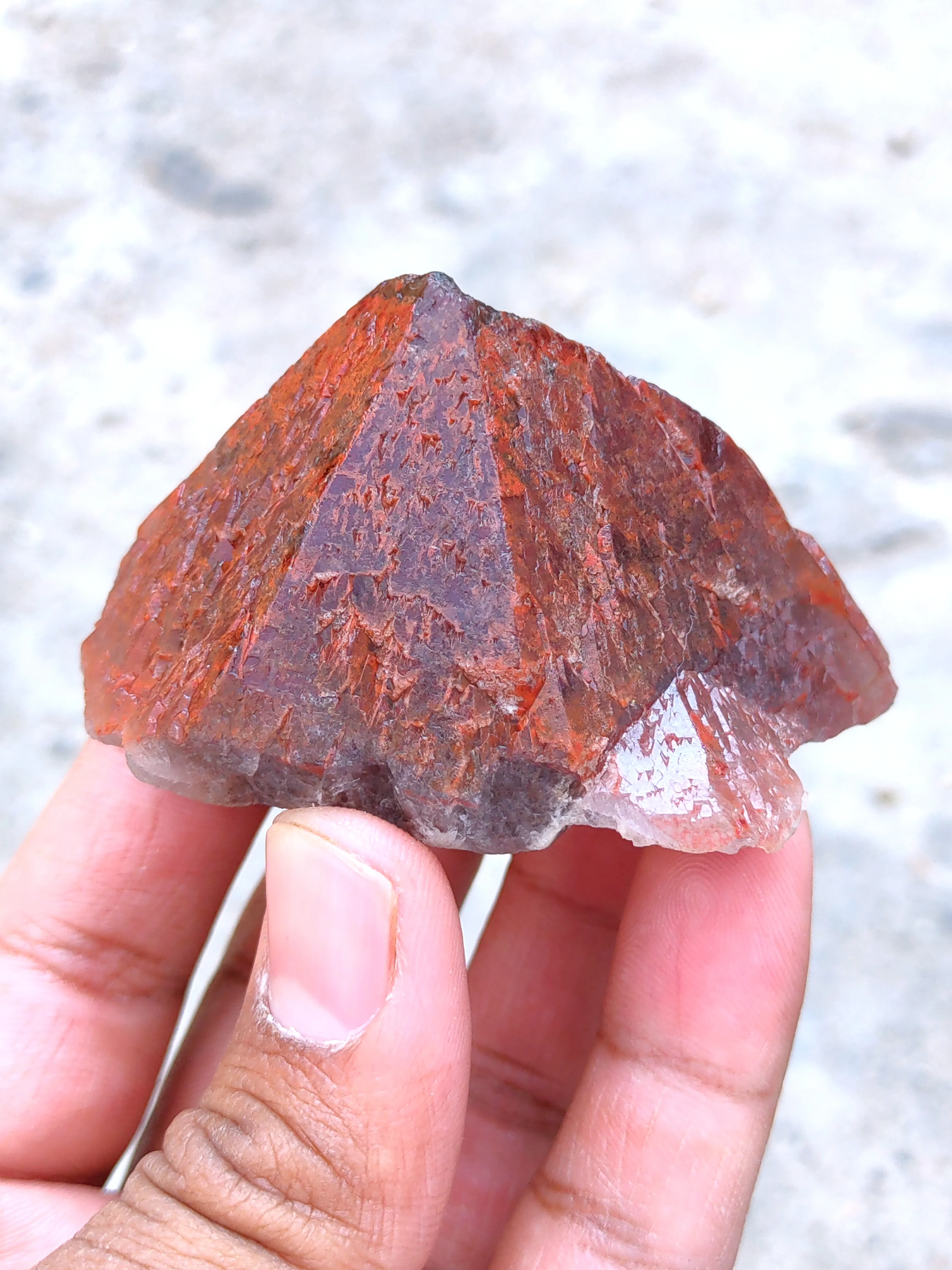 Red Hematite Amethyst Crystal - image 6