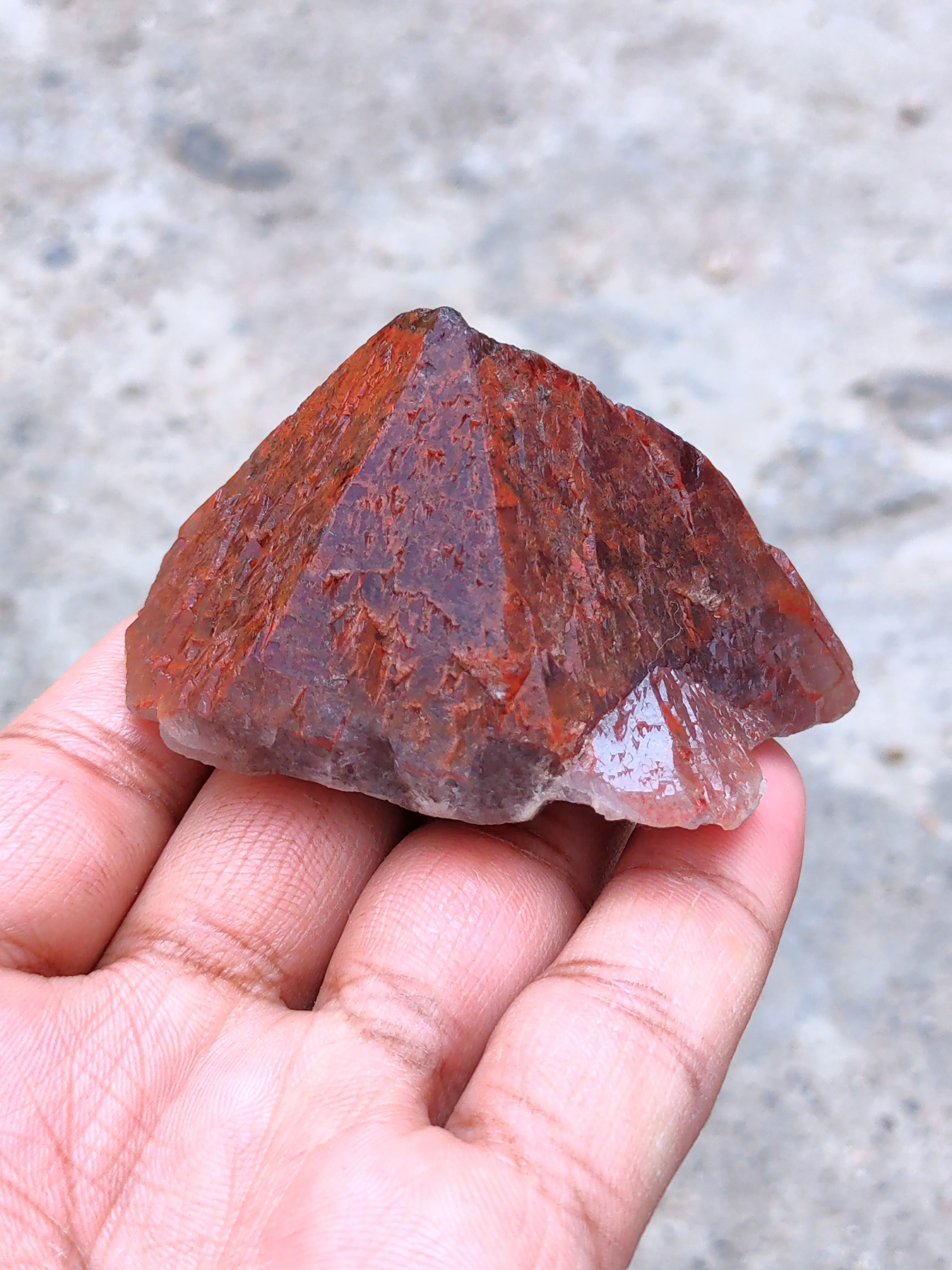 Red Hematite Amethyst Crystal - image 5