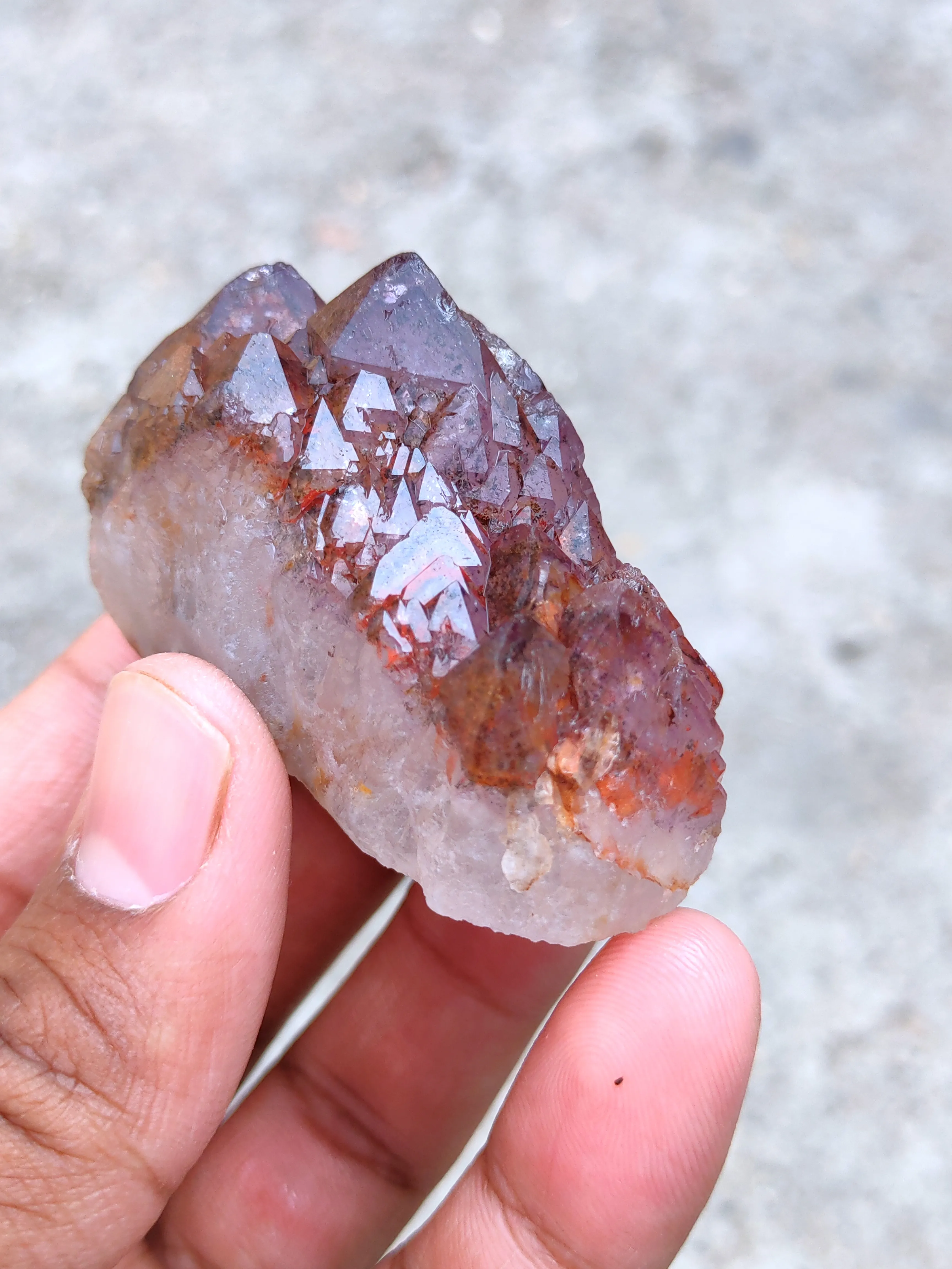 Red Hematite phantom quartz - image 6