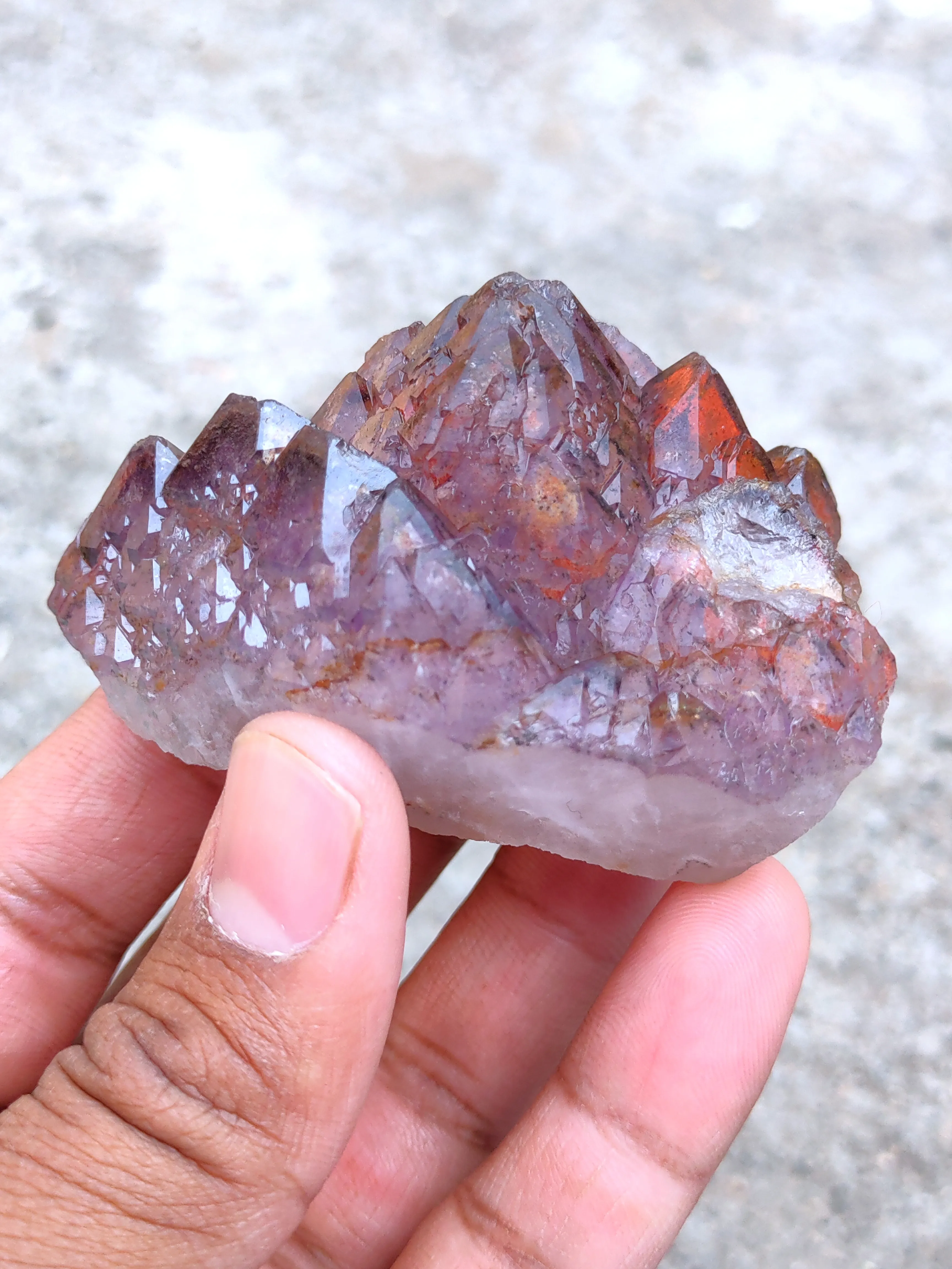 Red Hematite phantom quartz - image 2