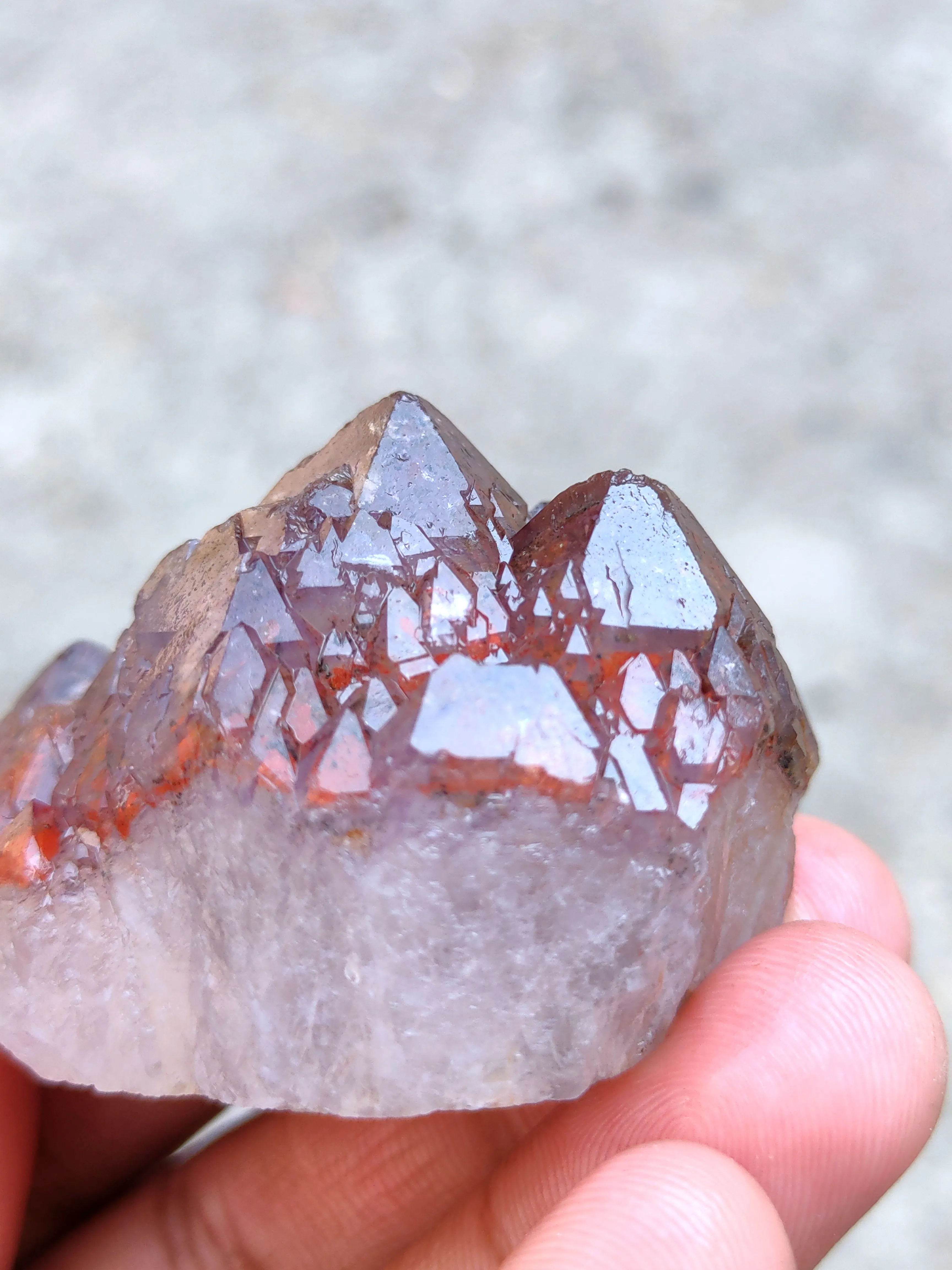 Red Hematite phantom quartz - image 3