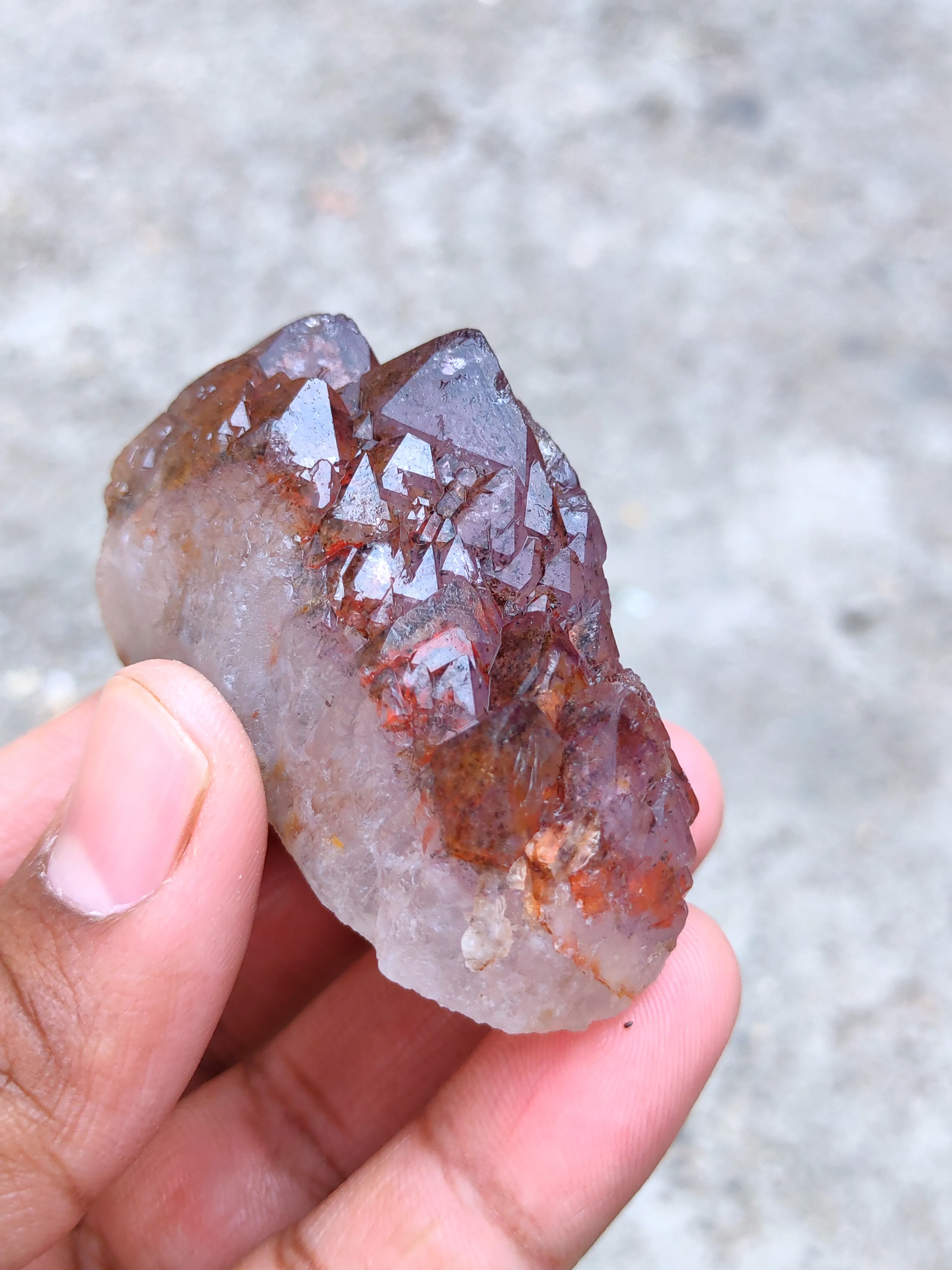 Red Hematite phantom quartz - image 4