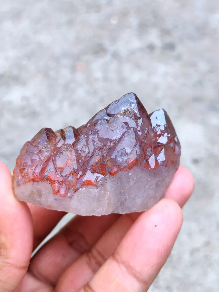 Red Hematite phantom quartz - image 2