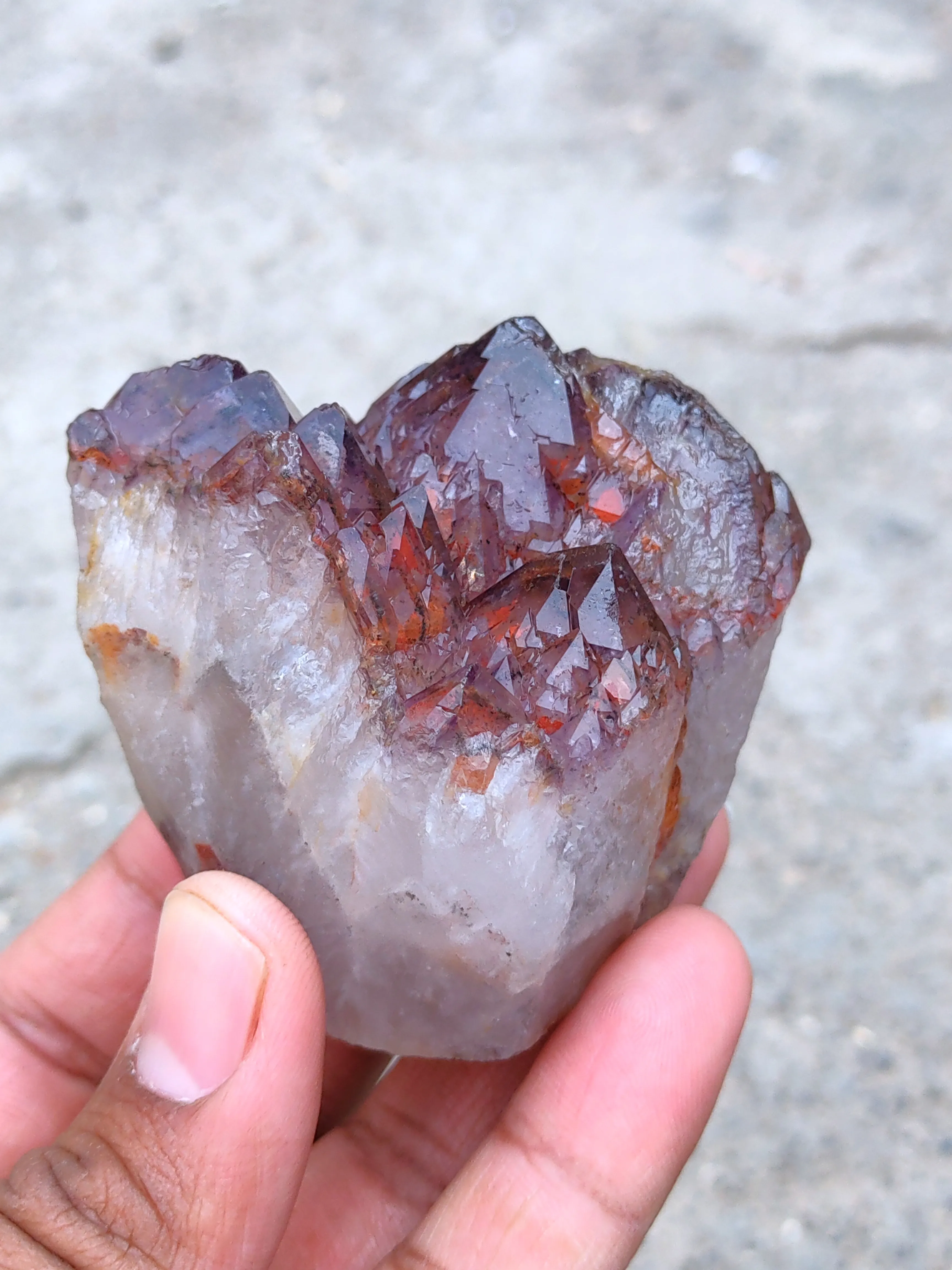 Red Hematite phantom quartz 🌇 Natural minerals specimen - image 2