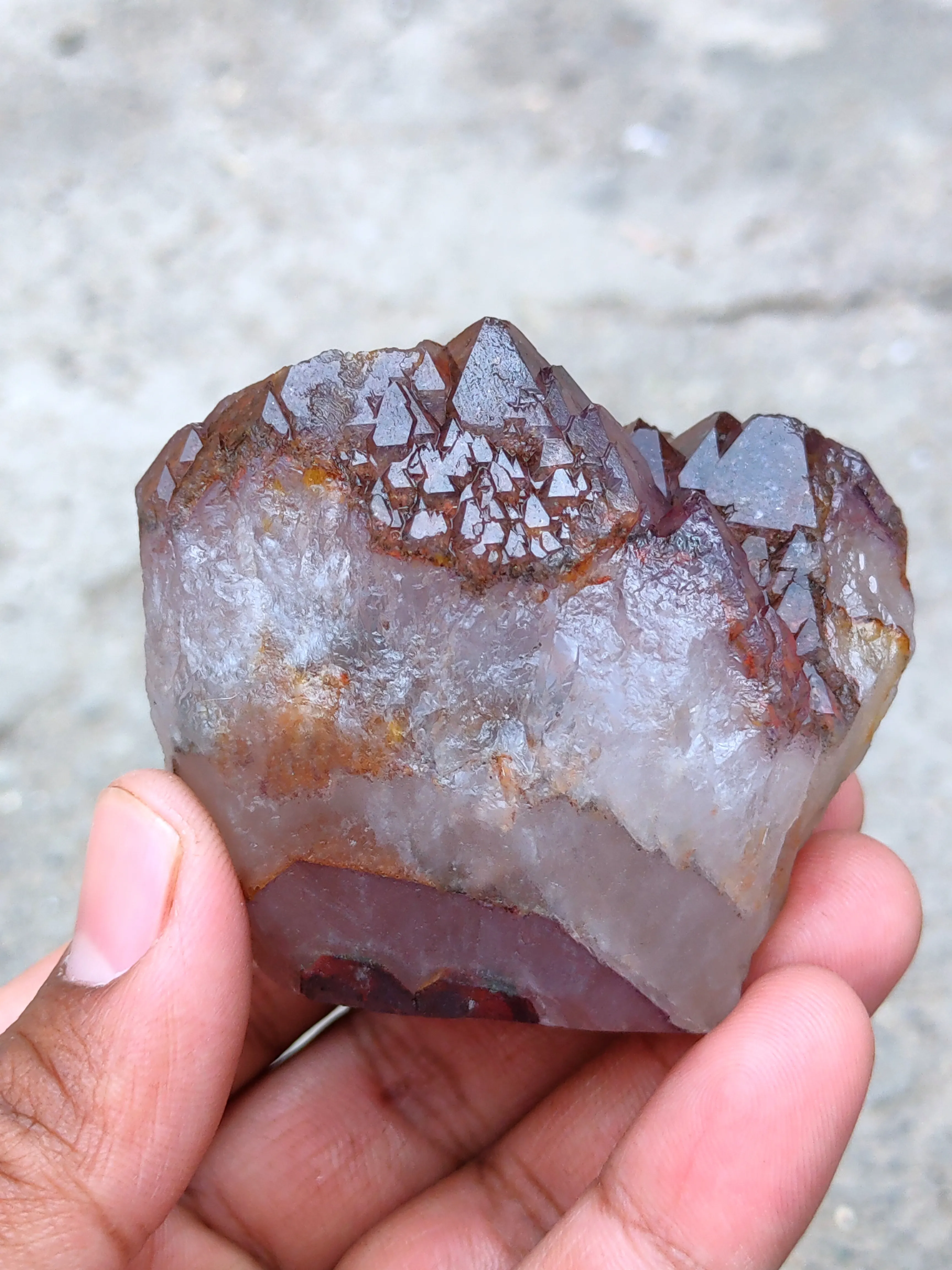 Red Hematite phantom quartz 🌇 Natural minerals specimen - image 3