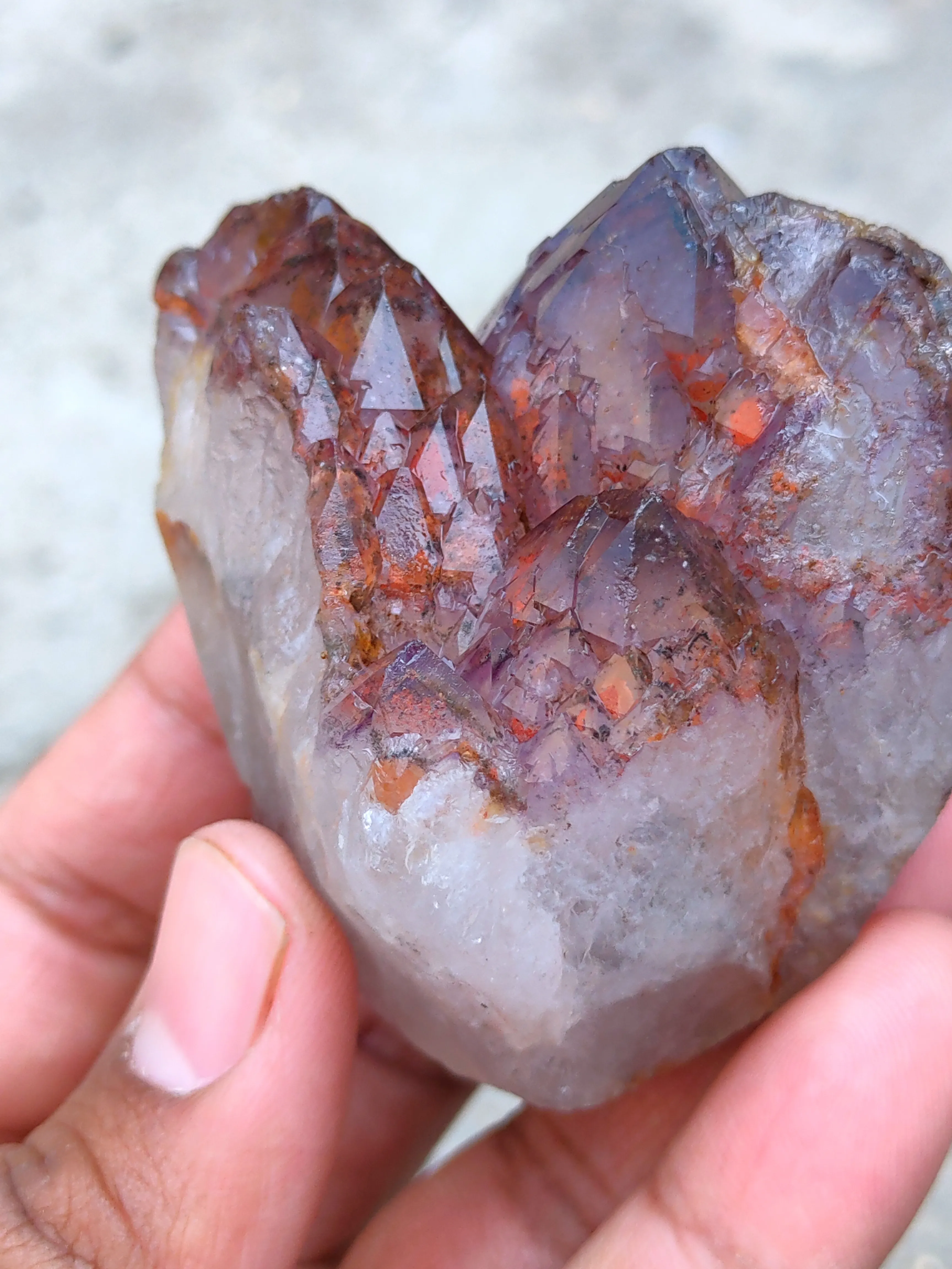 Red Hematite phantom quartz 🌇 Natural minerals specimen - image 4