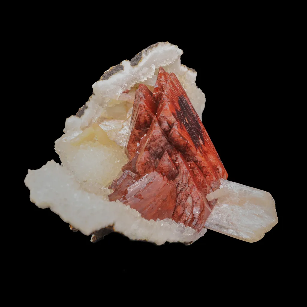 Red Heulandite Natural Mineral Specimen image