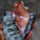 Red Heulandite on Chalcedony - image 5