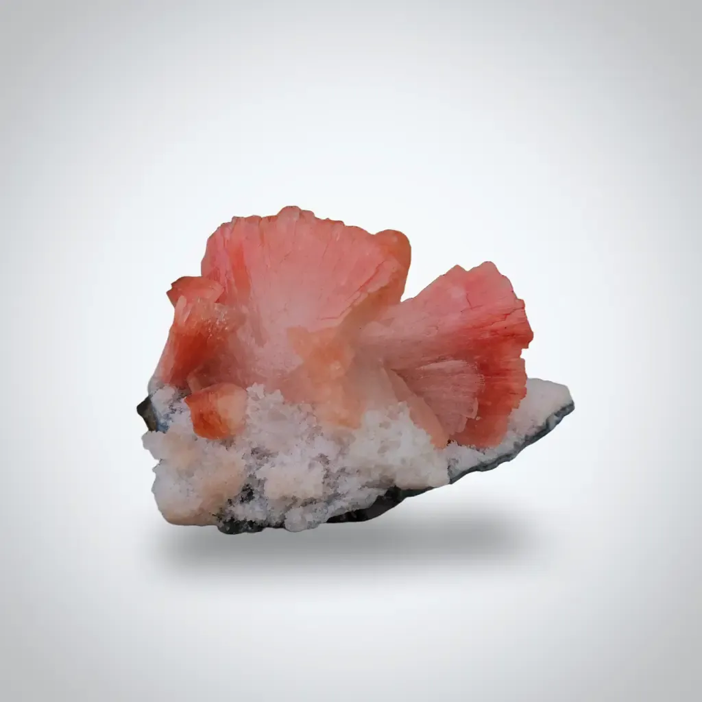 Red Heulandite on prehnte Specimen. - image 5