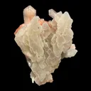 Red Heulandite & Stilbite Cluster on Chalcedony-Coated Calcite – Rare Indian Zeolite Mineral Specimen from Jalgaon - image 8