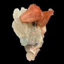 Red Heulandite & Stilbite Cluster on Chalcedony-Coated Calcite – Rare Indian Zeolite Mineral Specimen from Jalgaon - image 4