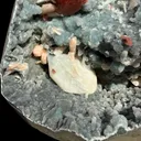 Red Heulandite with Calcite, Stilbite on Sparkling Chalcedony Semi-Geode from Jalgaon Maharashtra India | Natural Zeolite Mineral Specimen DKT79 - image 5