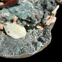Red Heulandite with Calcite, Stilbite on Sparkling Chalcedony Semi-Geode from Jalgaon Maharashtra India | Natural Zeolite Mineral Specimen DKT79 - image 6