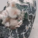 Red Mesolite on calcite - image 5