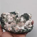 Red Mesolite on calcite - image 3